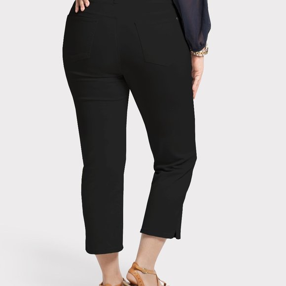 OLGYN Women’s Stretch Black Plus Size Black Pant - Picture 2 of 5